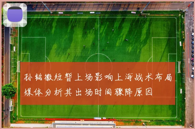 孙铭徽短暂上场影响上海战术布局媒体分析其出场时间骤降原因